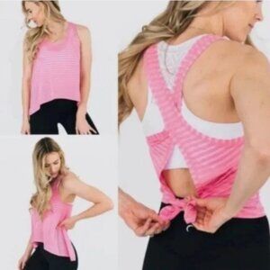 Zyia Active Pink Nimbus Split Tank xs